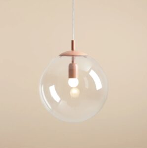 Lampa wisząca koralowa Globe Coral - szklany klosz