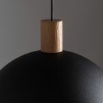 Element drewniany na kloszu lampy Oslo TK - czarna