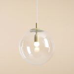 Pistacjowa lampa wisząca Globe Pistachio - bezbarwna kula