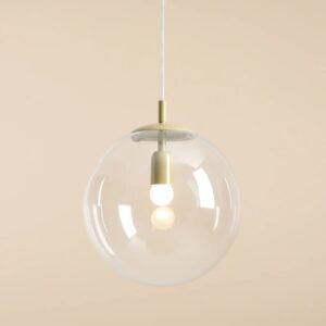Pistacjowa lampa wisząca Globe Pistachio - bezbarwna kula