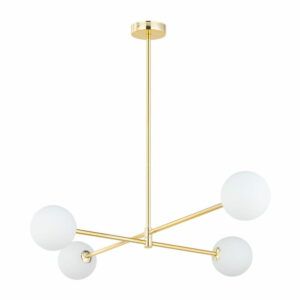 Wysoka lampa sufitowa Sarius Gold 4