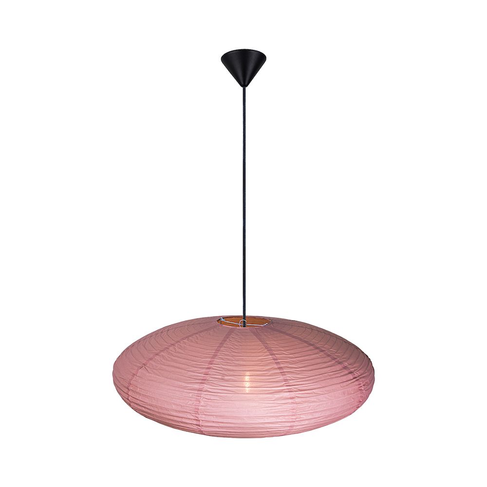 Lampa w formie lampionu, różowa