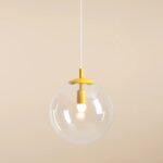 Lampa wisząca do łazienki Globe Mustard - szklany klosz