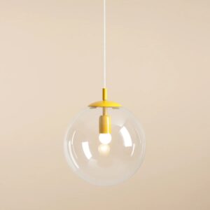 Lampa wisząca do łazienki Globe Mustard - szklany klosz