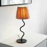 czarna lampa stołowa podstawa łuki