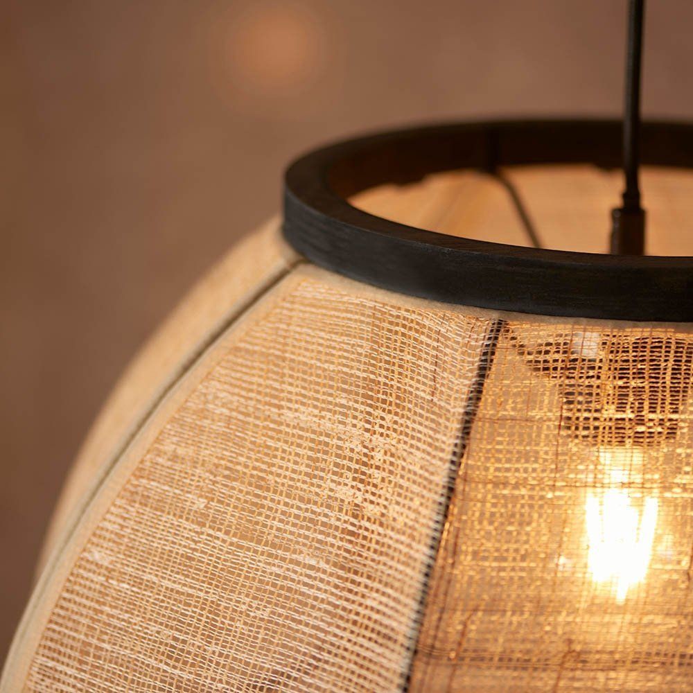 lampa wisząca lniany lampion japandi