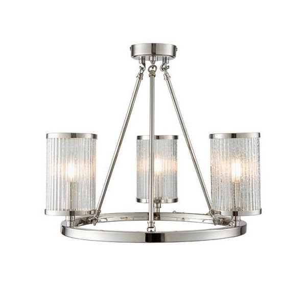 srebrna lampa sufitowa modern classic