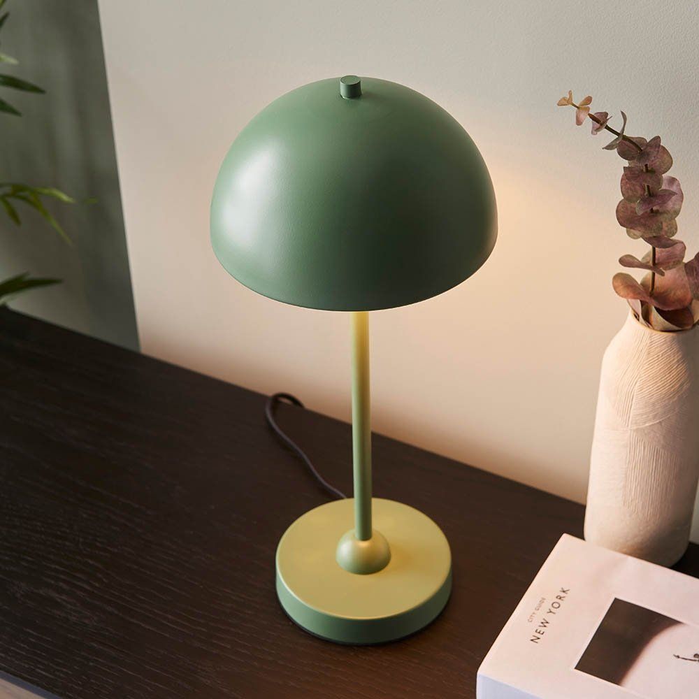 lampa stołowa grzybek - zielona