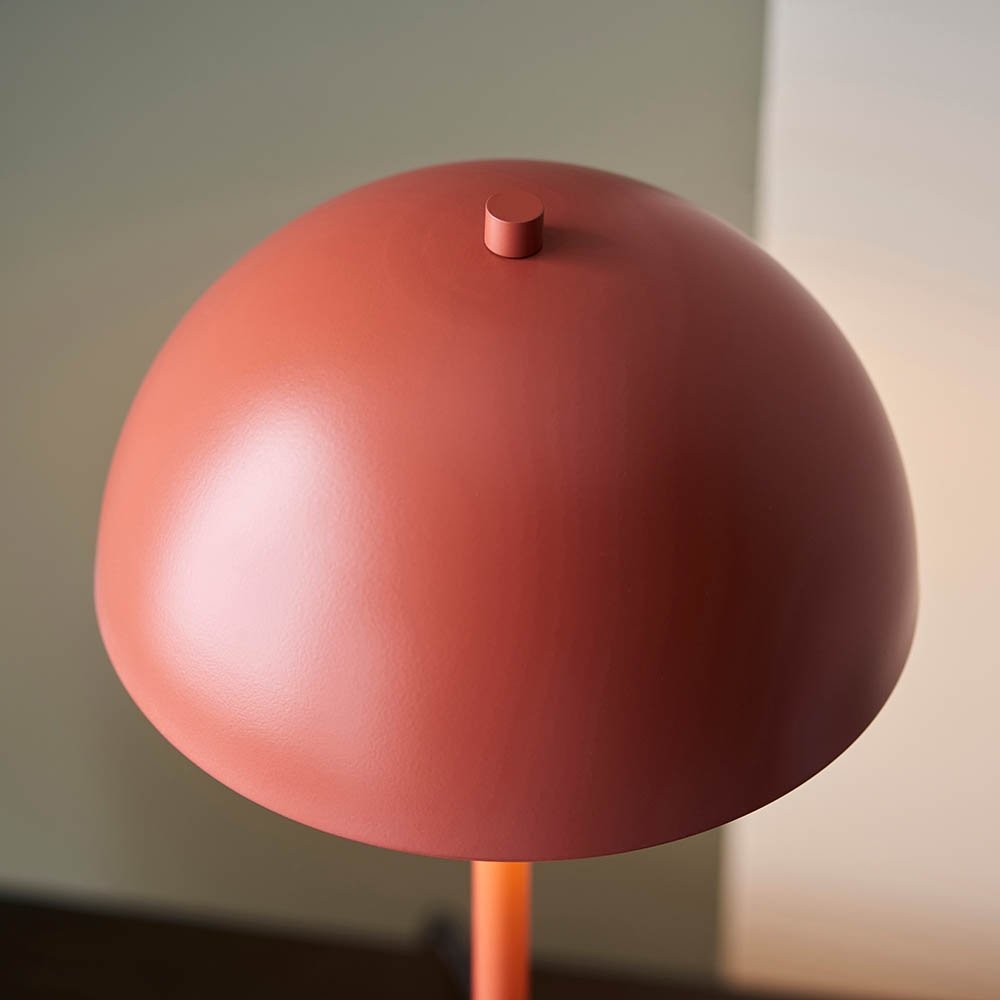 lampa stołowa grzybek terakota