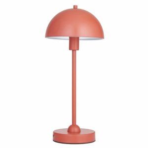 Dekoracyjna lampka biurkowa - stołowa Saroma - czerwona