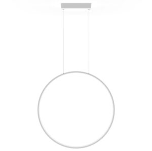 Duża lampa wisząca ring Mirror LED - biała