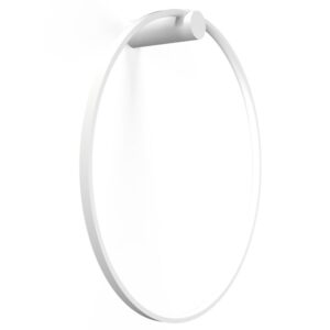 Duży kinkiet ring Mirror LED - biały ozdobny