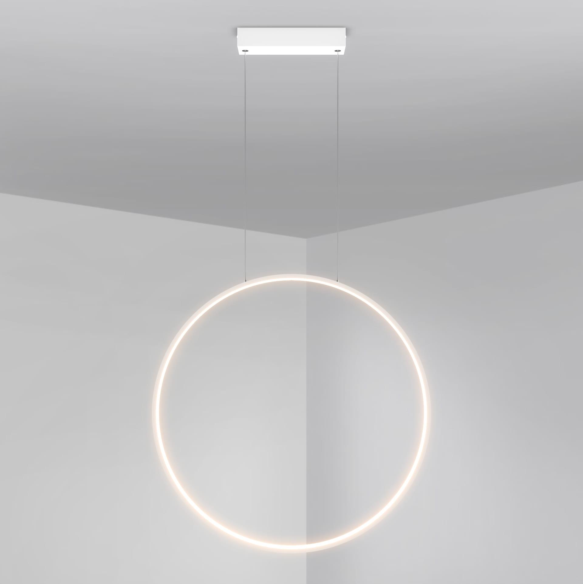 Lampa wisząca Mirror - biała, LED