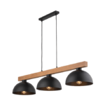 Skandynawska lampa wisząca drewniana Oslo - -punktowa