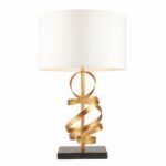 Piękna lampa stołowa Enliven - złota w stylu glamour