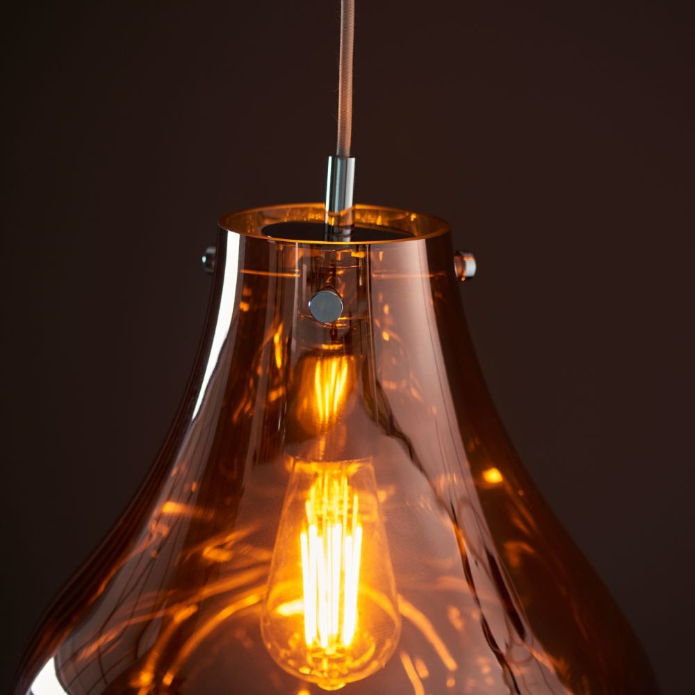 lampa wisząca miedziany efekt metaliczny