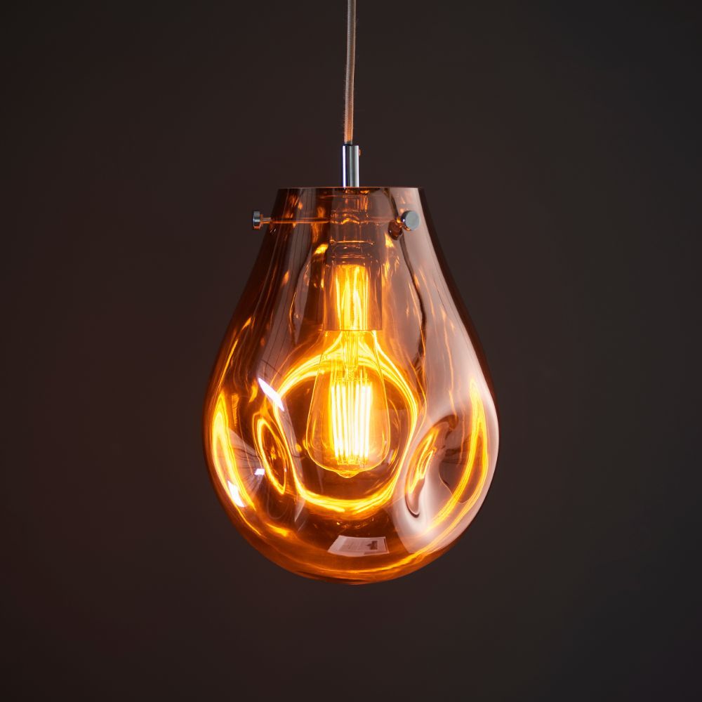 nowoczesna lampa wisząca ciepłe światło
