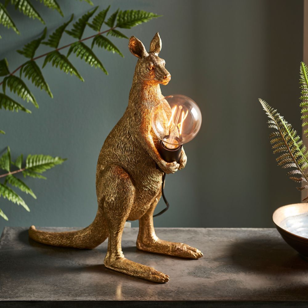 kangur trzymający żarówkę lampka nocna