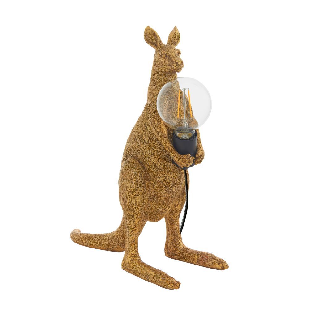 lampa w kształcie kangura złota