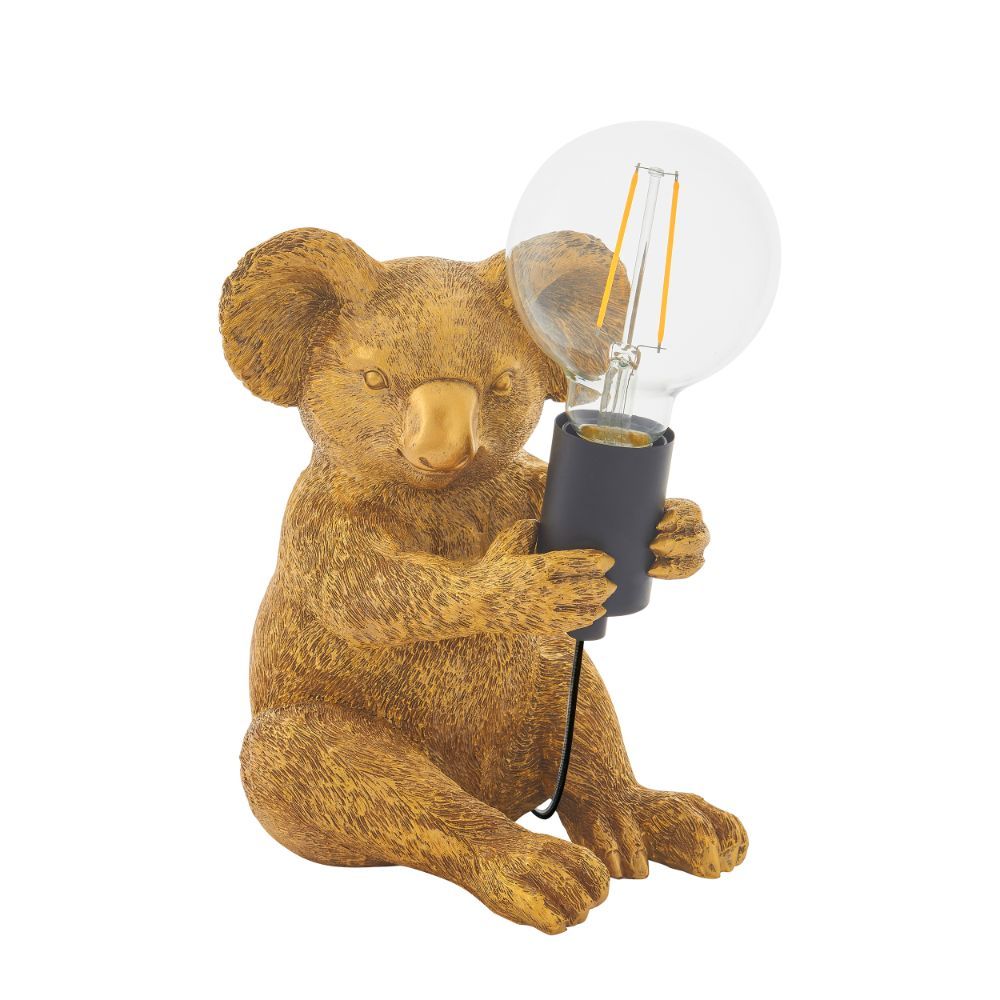 złota koala nowoczesna lampa nocna