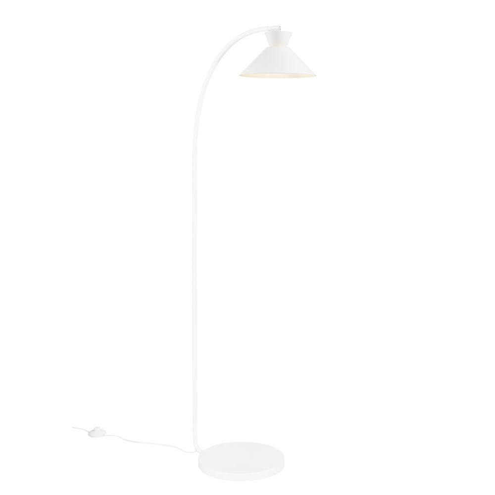 Biała lampa podłogowa Dial - lampka stojąca