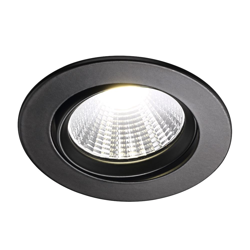 Czarne oczko sufitowe Fremont - nowoczesny LED
