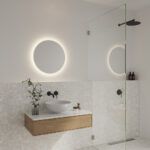 Okrągłe lustro z podświetleniem LED po brzegach - do łazienki