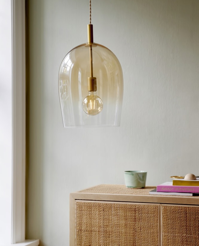 PROMO! Lampa wisząca Uma 30 - Nordlux, bursztynowy klosz