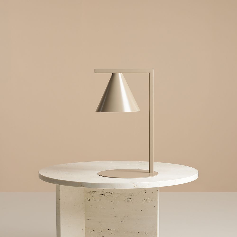 Mała lampka biurkowa Form - beżowa, z limitowanej kolekcji Artera Colours