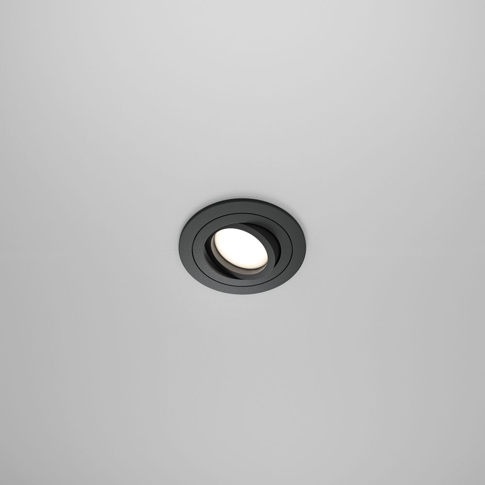 Atom - czarne nowoczesne oczko LED