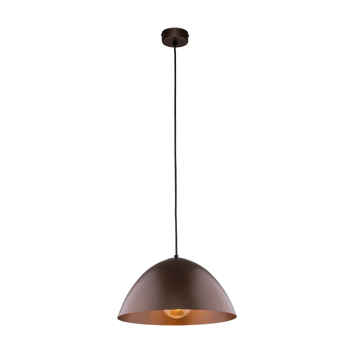Ciemnobrązowa lampa wisząca Faro - 33 cm