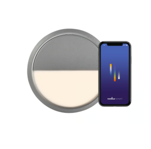 Szara lampa ścienna/sufitowa Ava - smart light, bluetooth, IP54