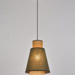 zielona lampa wisząca do salonu boho