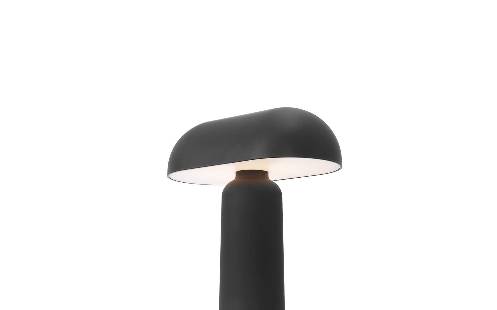 Porta lampa stołowa LED - czarna