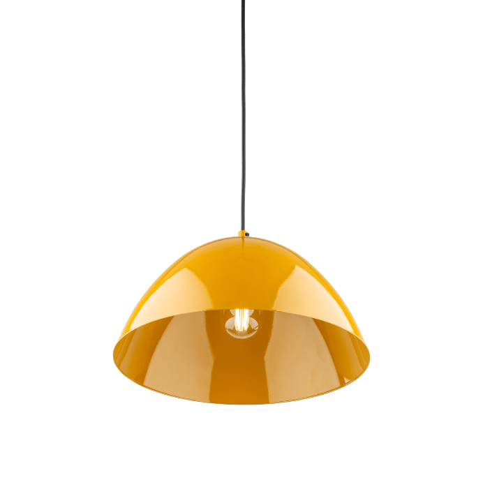 Retro lampa wisząca Faro w żółtym kolorze - 33 cm