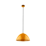 Żółta retro lampa wisząca Faro - 33 cm