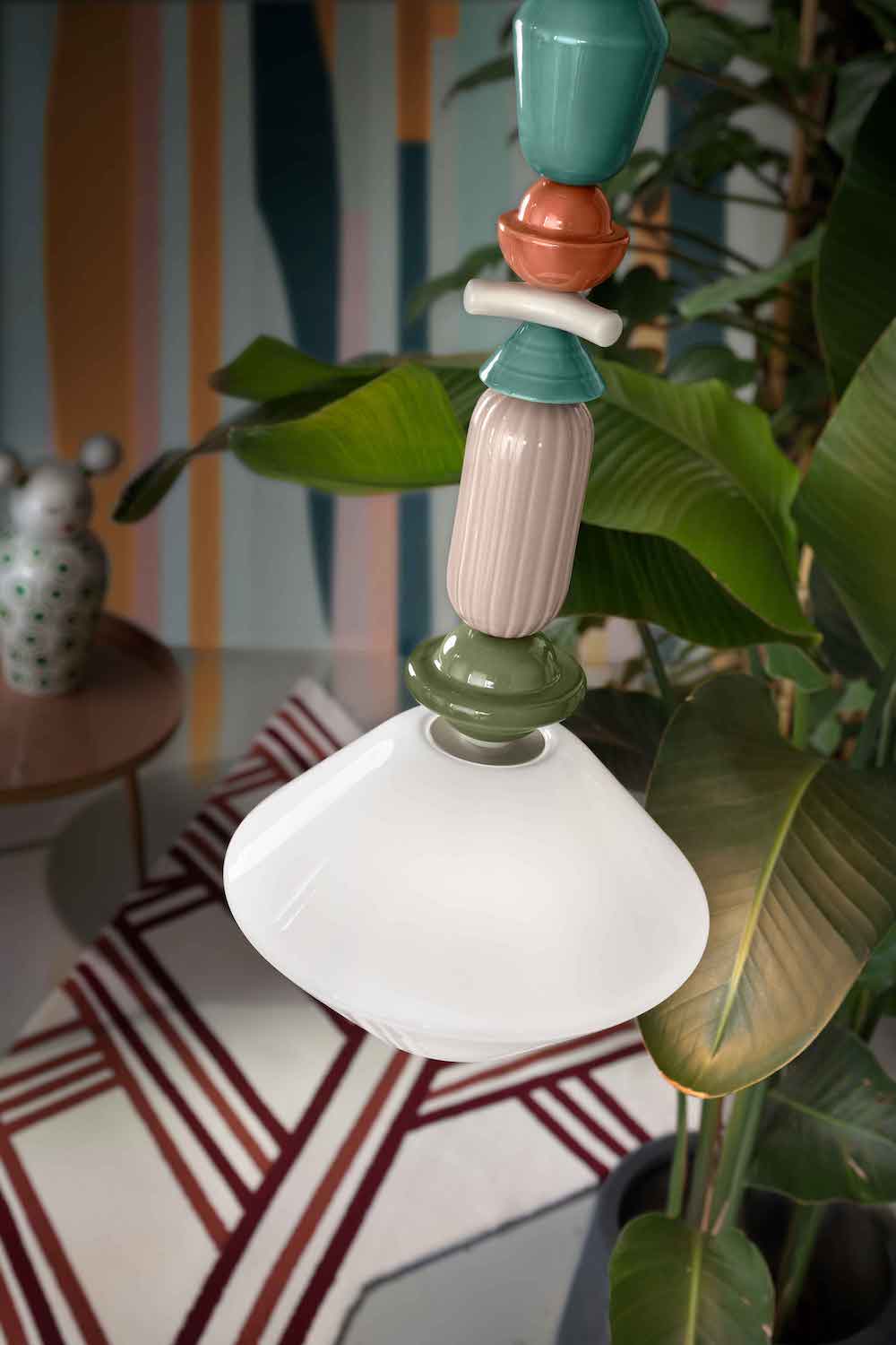 Ferroluce - pastelowa lampa wiszaca kolorowa ceramiczna