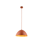 Lampa wisząca retro Faro Brick w kolorze jasnoczerwonym