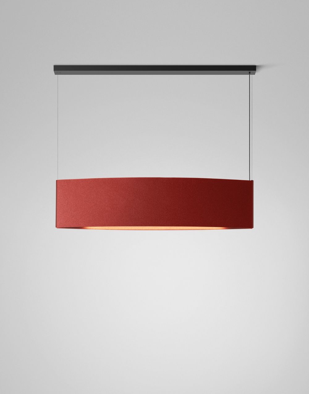 Akustyczna lampa wisząca Noren S/151 - terracota, światło w dół