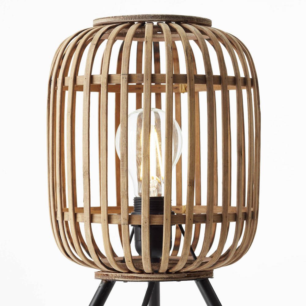 Woodrow - ażurowa lampa stołowa z drewna
