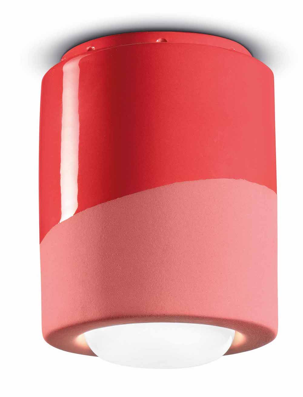 Spot sufitowy czerwony - lampa natynkowa