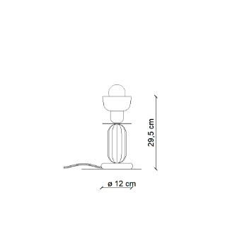 Lampa stołowa Berimbau C2602_wymiary