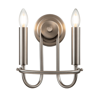 Niklowany kinkiet do salonu Capitol Hill - elegancki świecznik