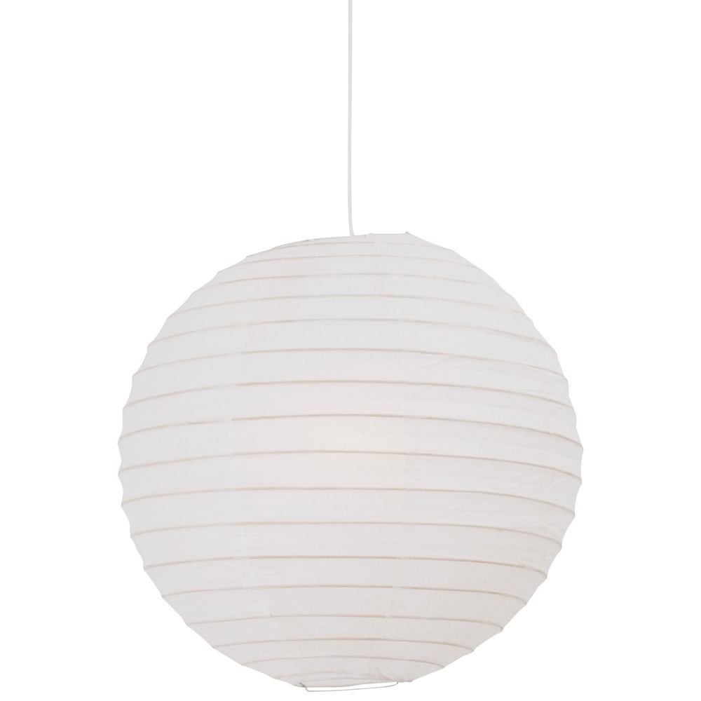 Lampa kula - papierowy okrągły klosz biały