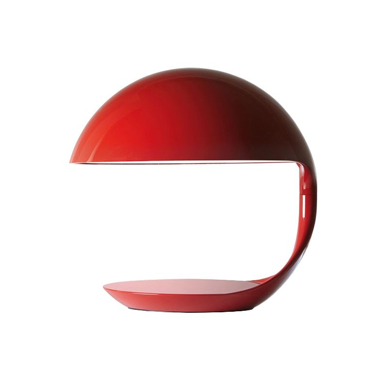 Nowoczesna lampa stołowa Cobra - czerwona retro