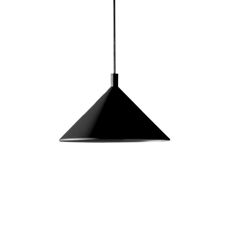 Lampa wisząca w kształcie stożka - czarna