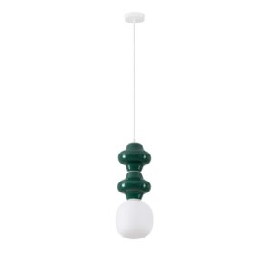 Ciemnozielona lampa wisząca Colorella 2 - designerska ceramika
