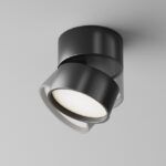 Czarna obracana tuba LED Onda - 3000K