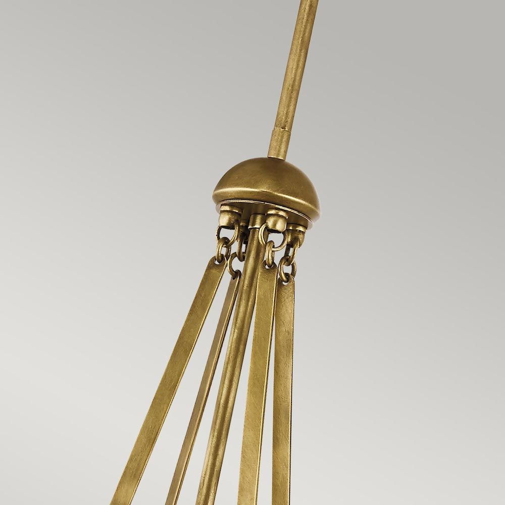elementy złotej lampy wiszącej Aster