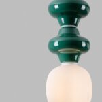 zielona lampa wisząca Colorella 2 - ceramika